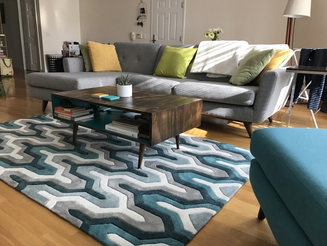 Preston Rug (Teal Silver) Joybird